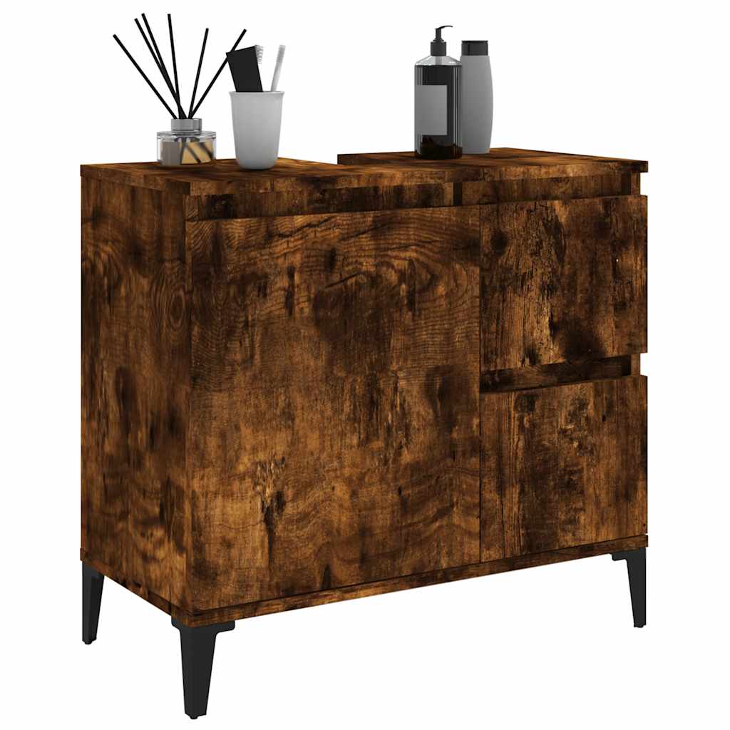 Badschrank Weiß 65x33x60 cm Holzwerkstoff