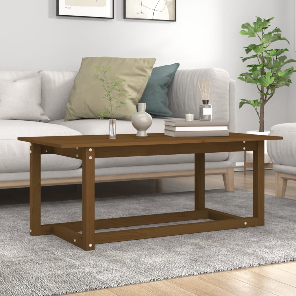 Couchtisch 110x55x45 cm Massivholz Kiefer