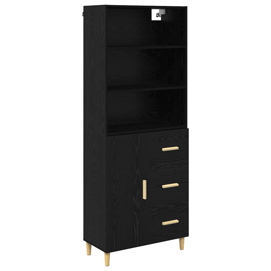 Highboard Altholz 69,5 x 32,5 x 180 cm Holzwerkstoff