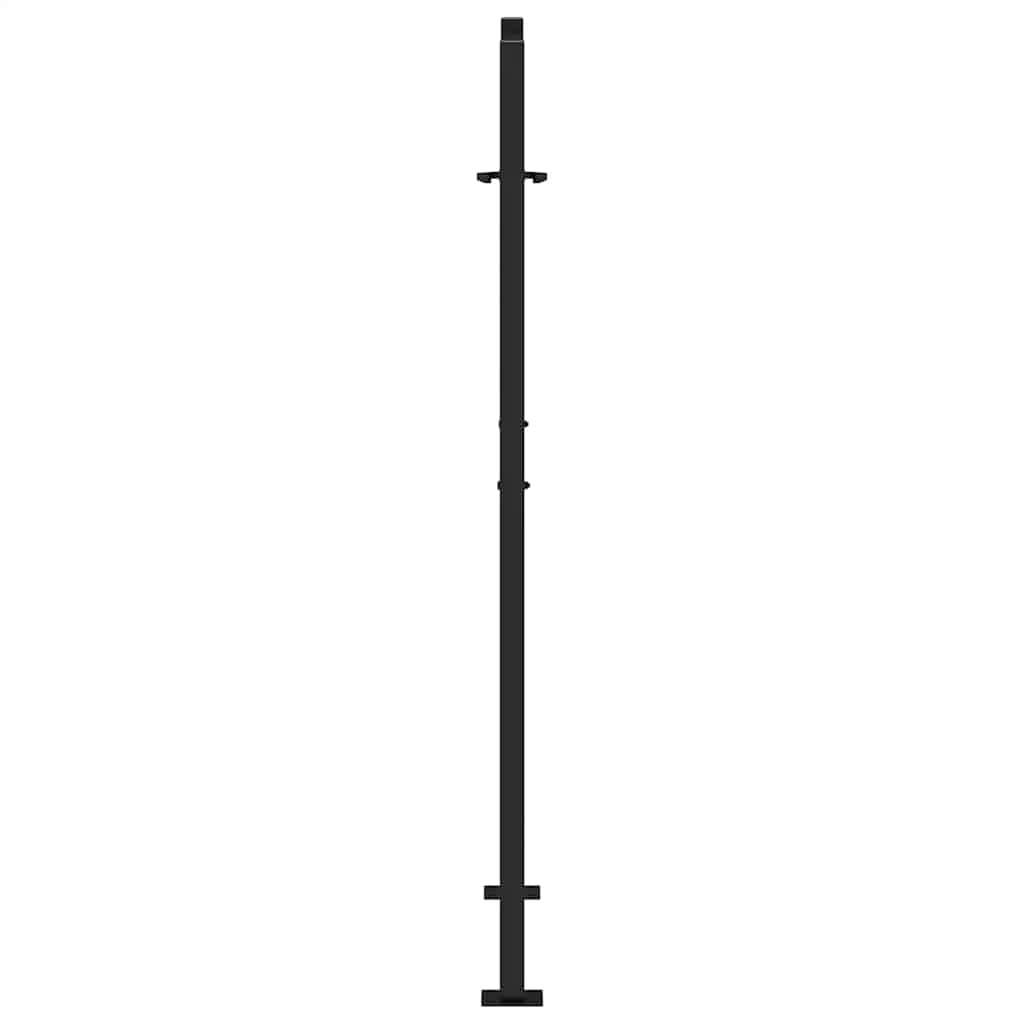 Gartentor Schwarz 100x100 cm Stahl Lichtdesign