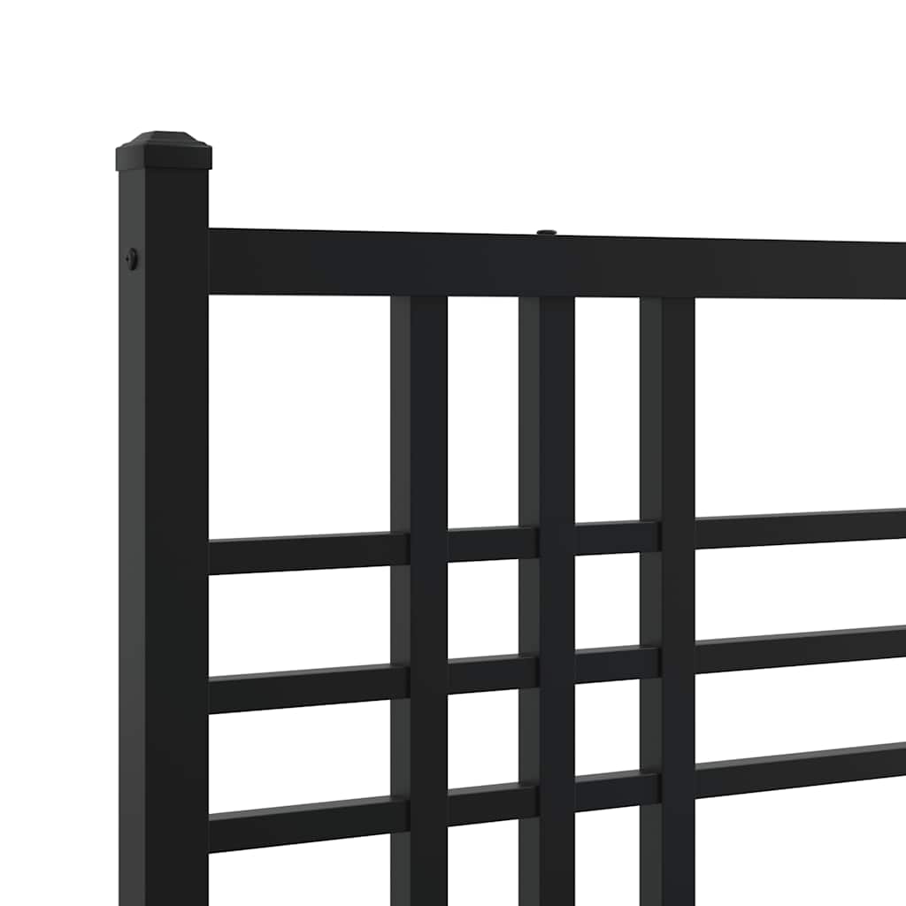 Ersatz-Kopfteil Metall Schwarz 100 cm