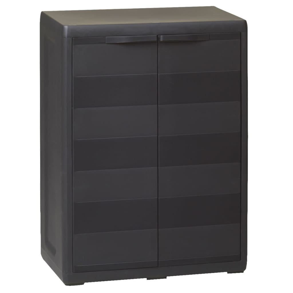 Gartenschrank mit 4 Böden Schwarz