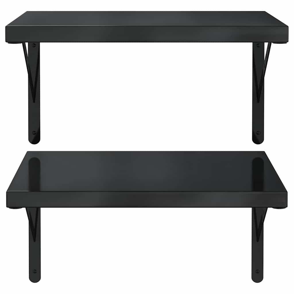 Wandregale 2 Stk. 100x40 cm Silbern Edelstahl