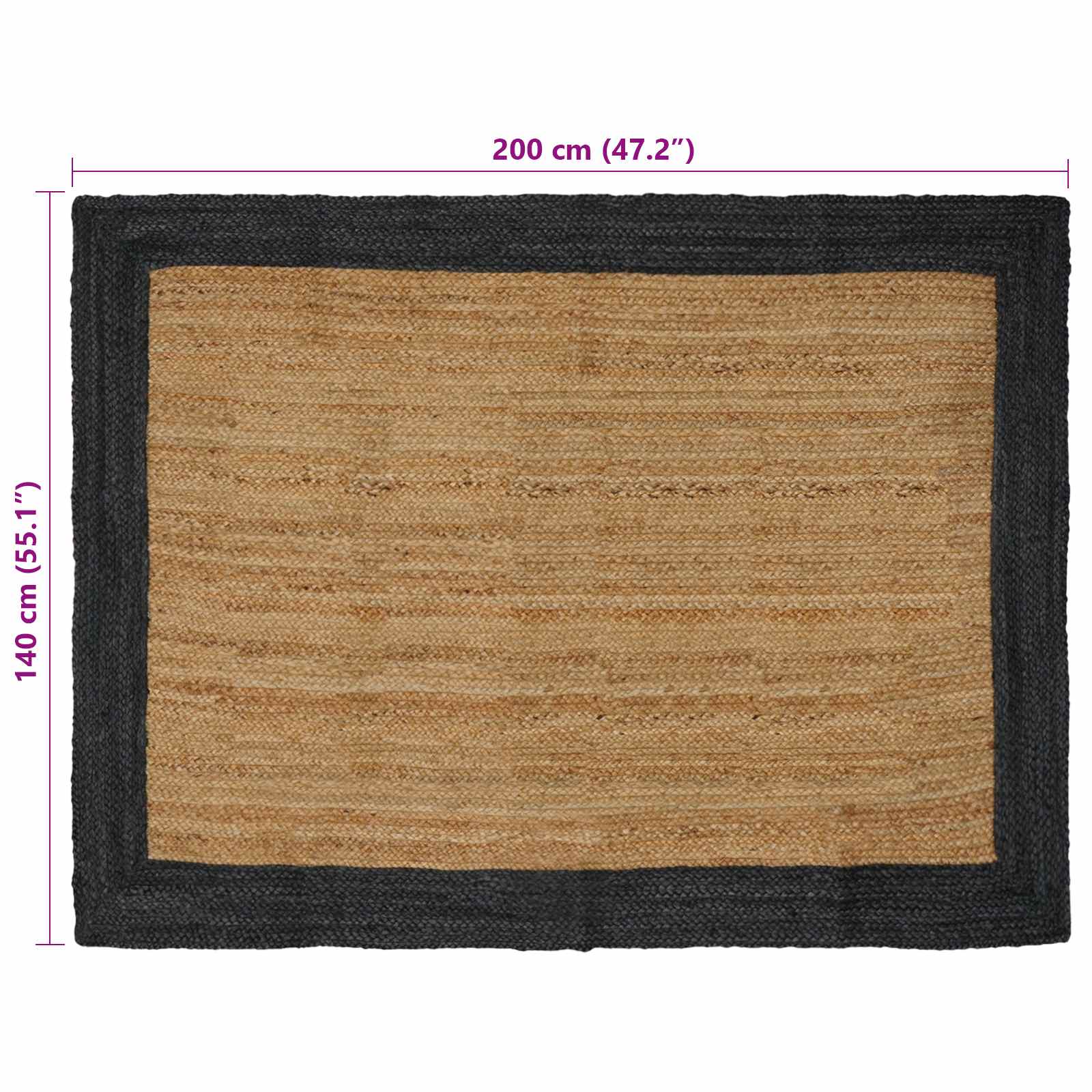 Bereichsteppiche Grau 60 x 110 cm Jute