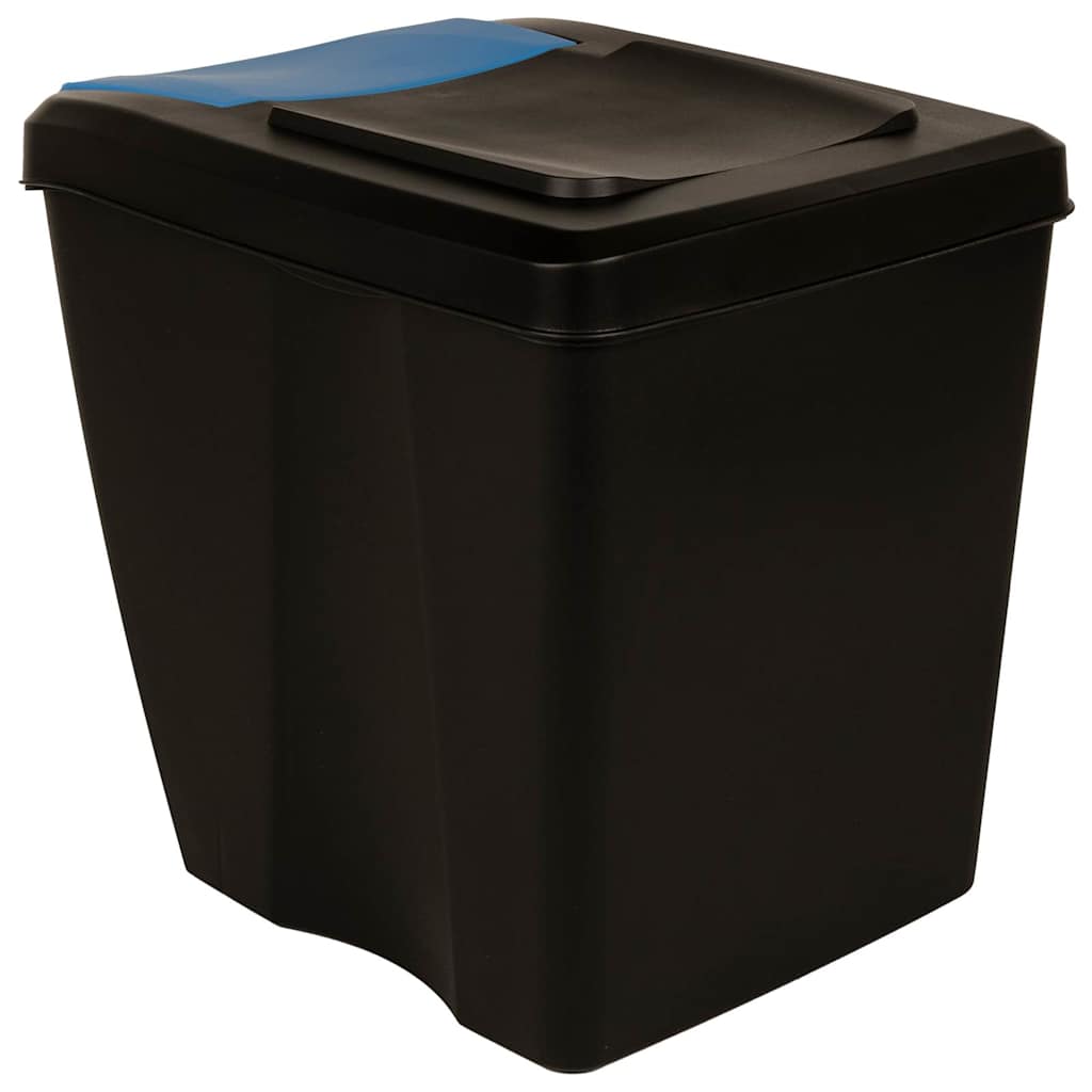 Stapelbare Mülleimer 3 Stk. Grau 75 L Polypropylen