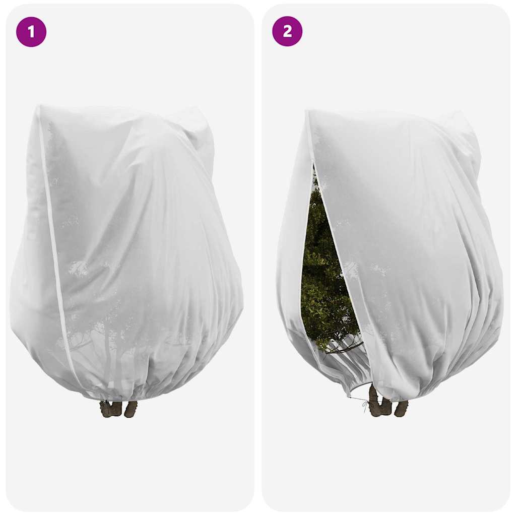 Wintervlies mit Reißverschluss 4 Stk. 70 g/m² 1x1,55 m