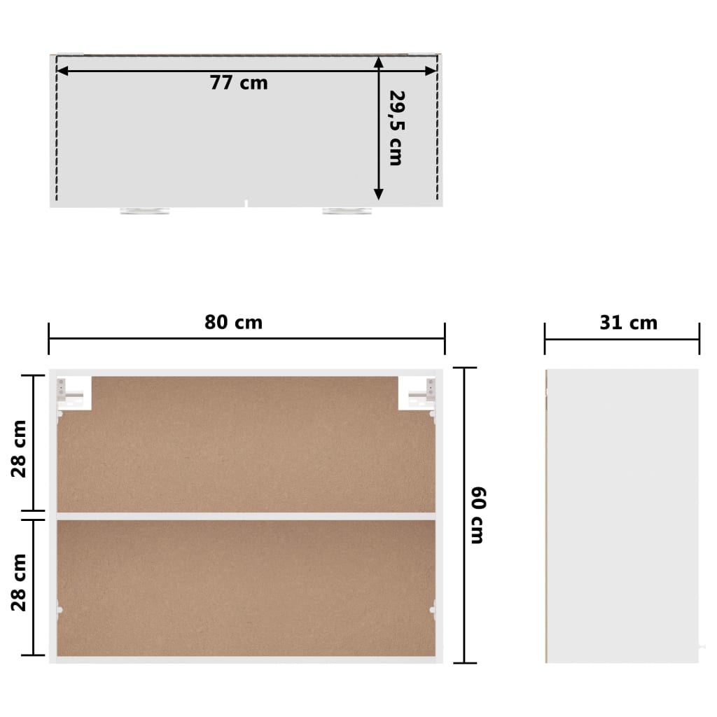 Unterschrank Lyon Weiß 60x46x81,5 cm Holzwerkstoff