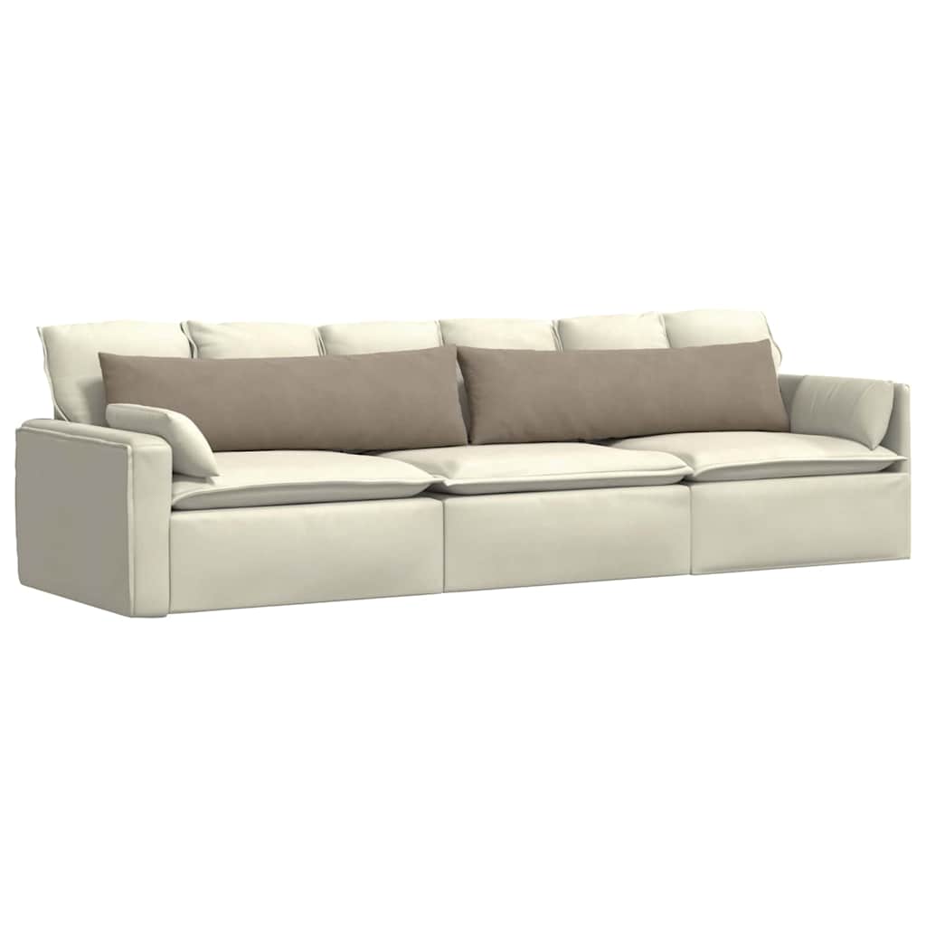 Sofakissen 2 Stück Taupe 50 x 30 cm Stoff