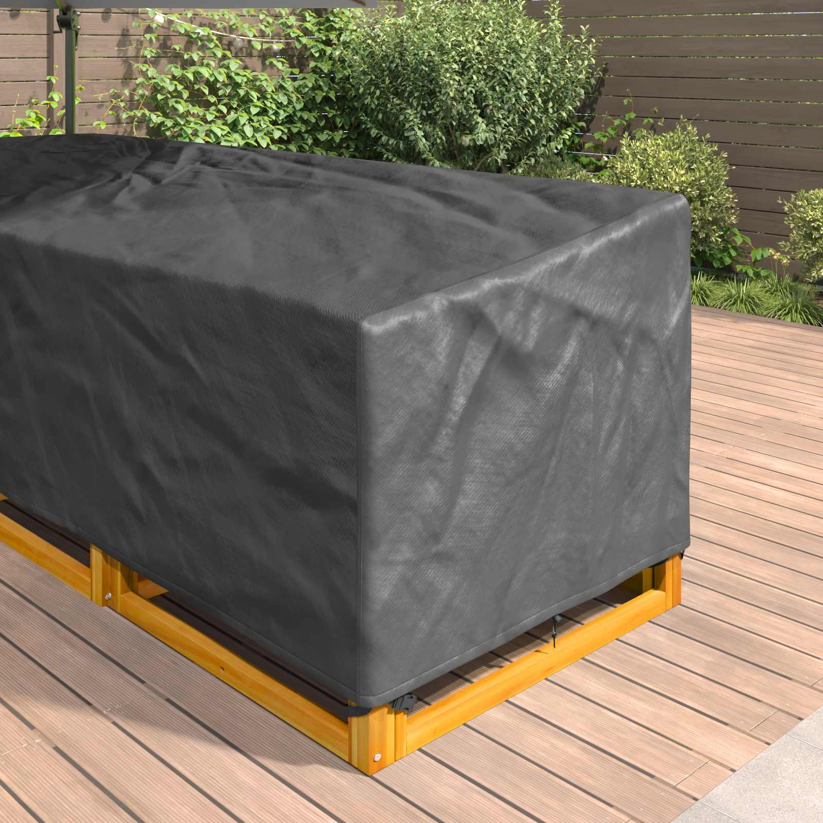 Möbelbezug Schwarz 235 x 235 x 85 cm 210D Oxford Stoff