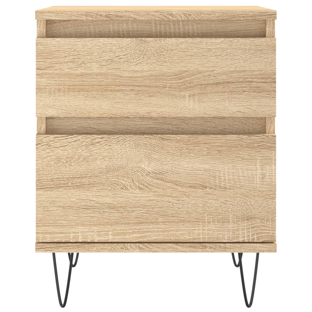 Bettschrank Schwarz Eichen-Optik 40 x 35 x 50 cm Holzwerkstoff
