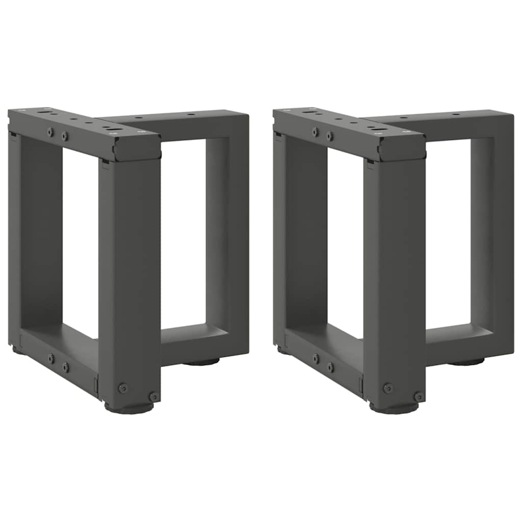 Couchtischbeine T-Form 2 Stk. Schwarz 30x25x(30-31) cm Stahl