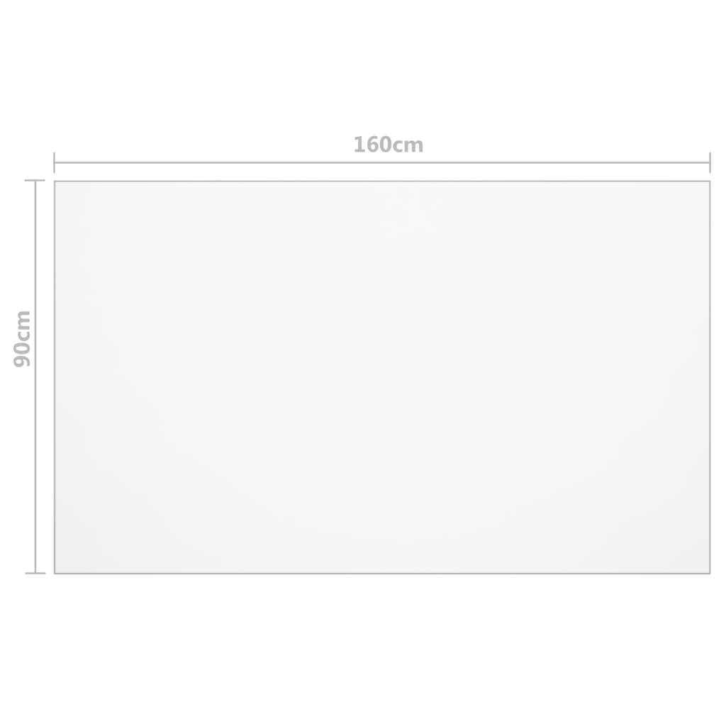 Tischfolie Transparent 100x60 cm 1,6 mm PVC