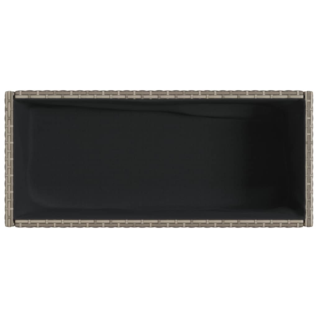 Hochbeete mit Ablage 2 Stk. Schwarz 70x28x70 cm Poly Rattan
