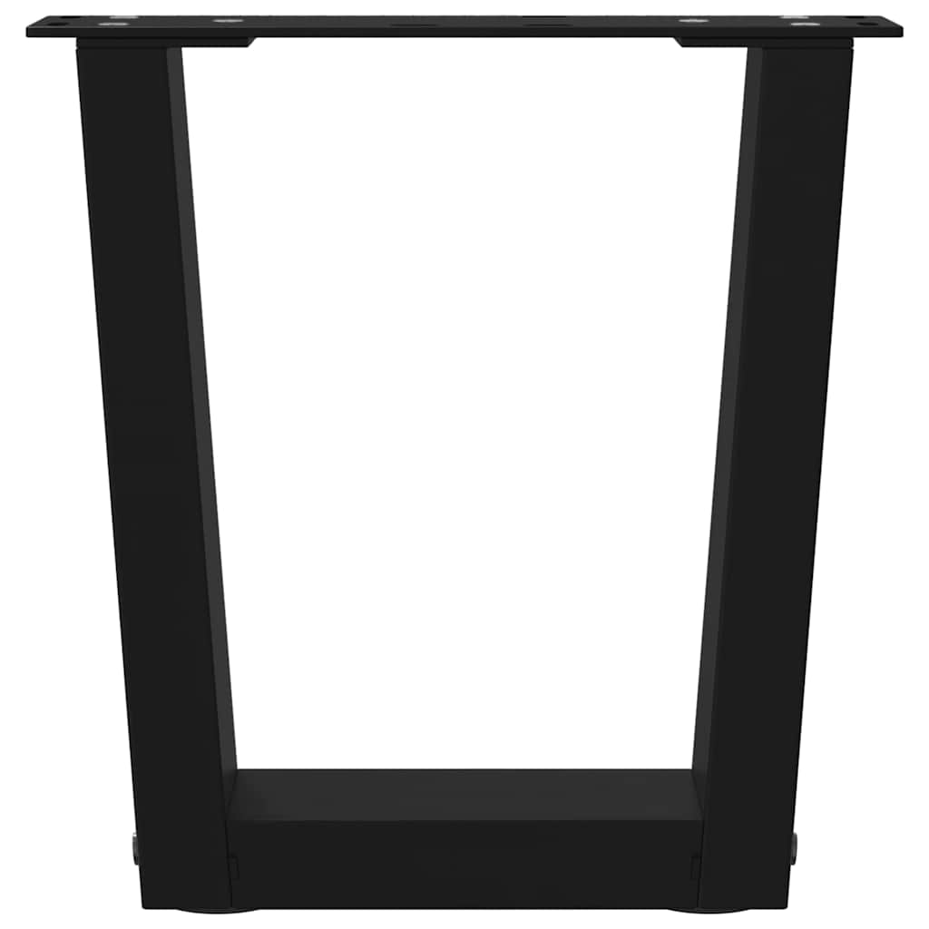 Couchtischbeine V-Form 2 Stück Schwarz 30x(30-31,3) cm Stahl