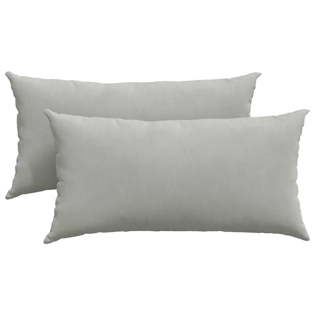 Sofakissen 2 Stück Taupe 50 x 30 cm Stoff