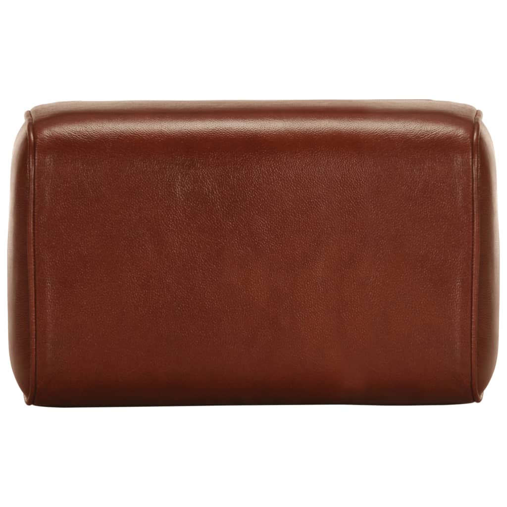 Bank Turnbock-Design 160cm Braun Echtleder Massivholz Akazie