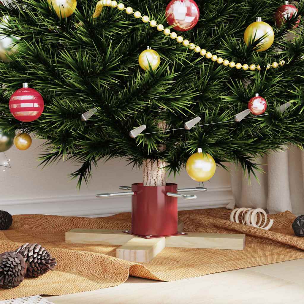 Weihnachtsbaumständer Grün 50 x 50 x 16 cm Massives Kiefernholz