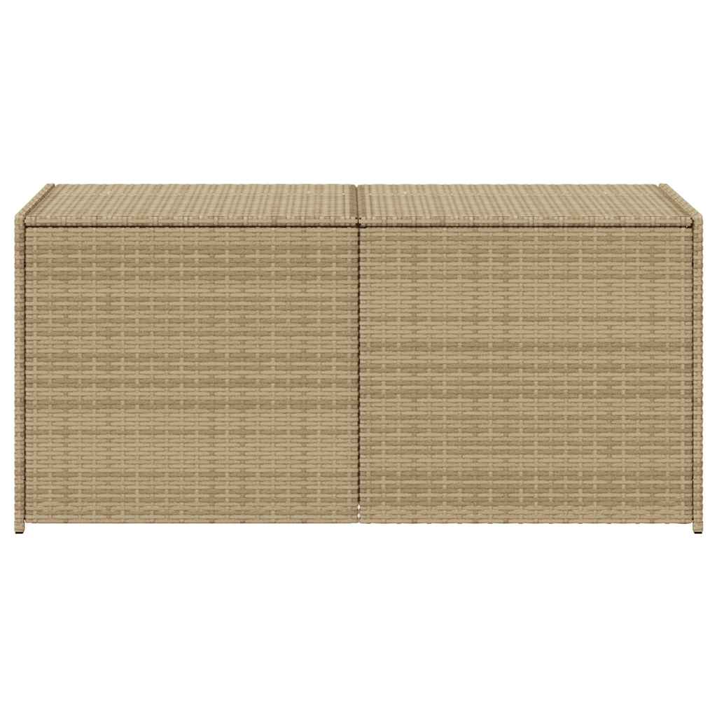 Gartentruhe Schwarz 283L Poly Rattan