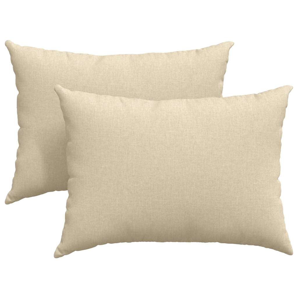 Sofakissen 2 pcs Hellgrau 50 x 30 cm Stoff