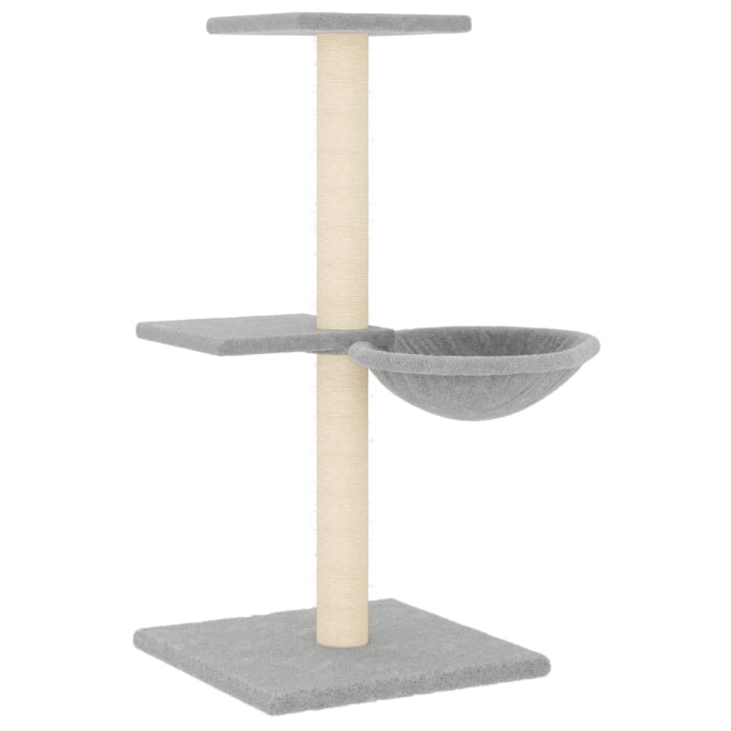 Kratzbaum mit Sisal-Kratzsäulen Creme 72 cm