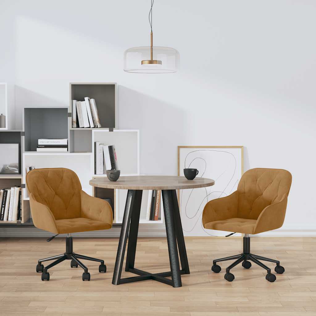 Esszimmerstühle 2 Stk. Drehbar Rosa Samt