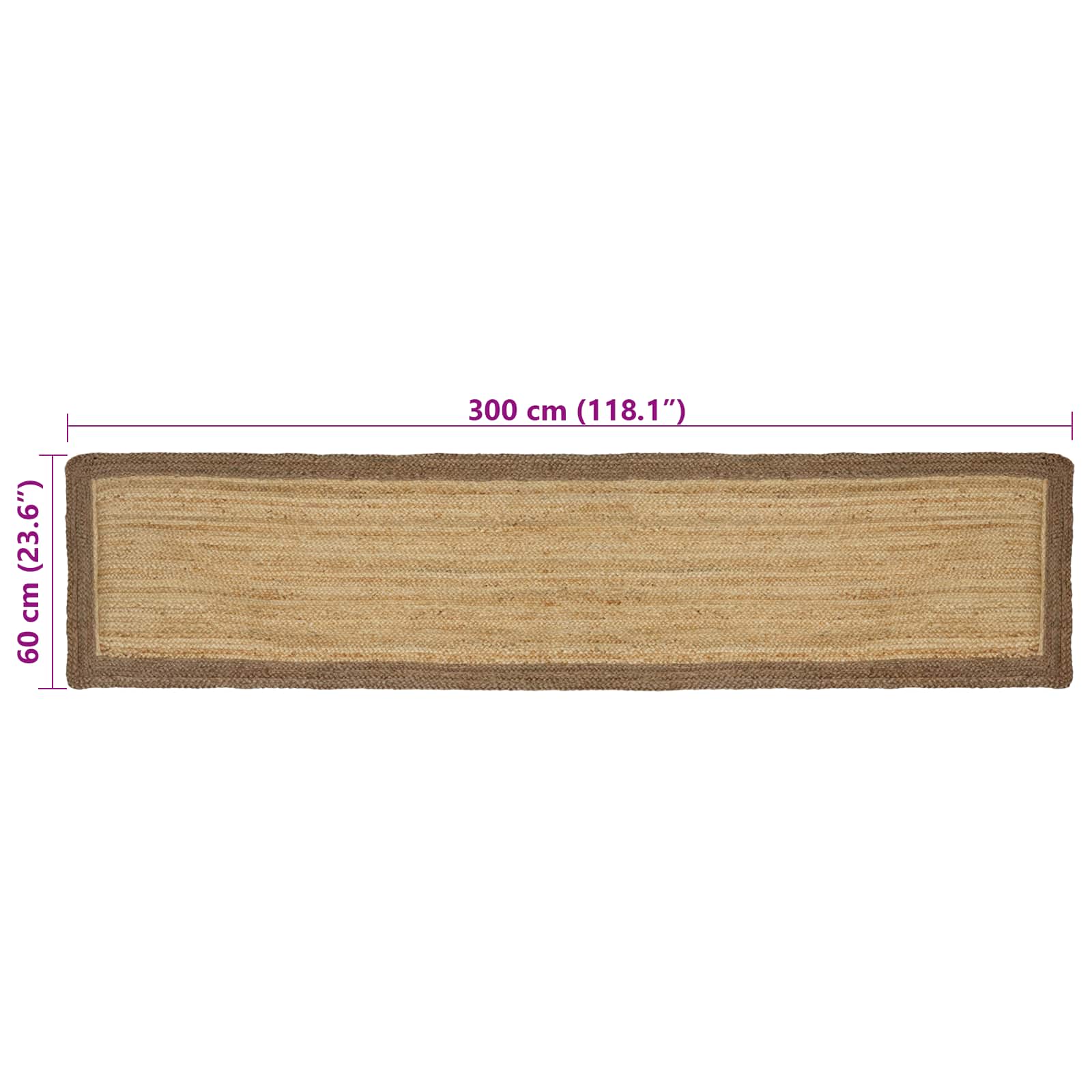 Bereichsteppiche Grau 60 x 110 cm Jute