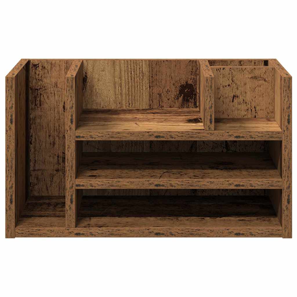 Schreibtisch-Organizer Weiß 44,5x24x25 cm Holzwerkstoff