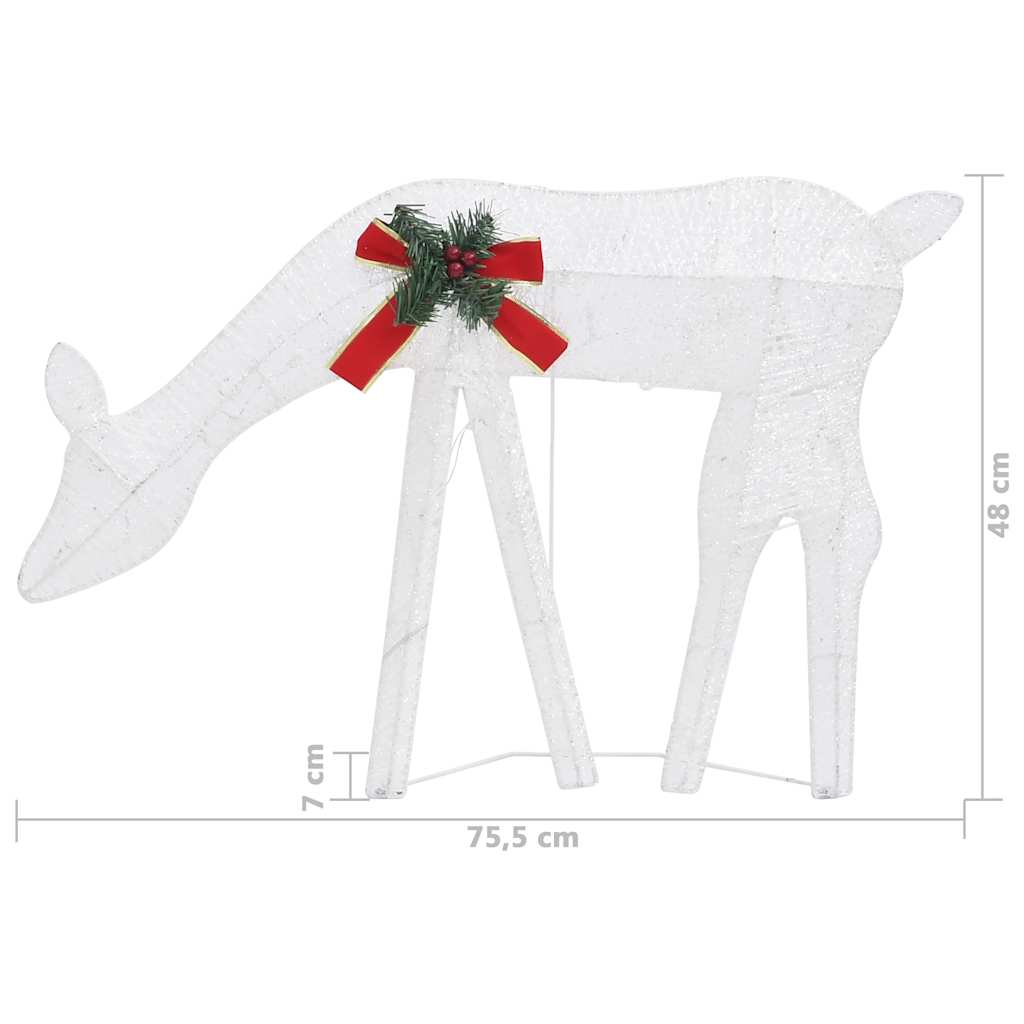 Weihnachtsdeko LED Rentiere 270x7x90 cm Golden Warmweiß