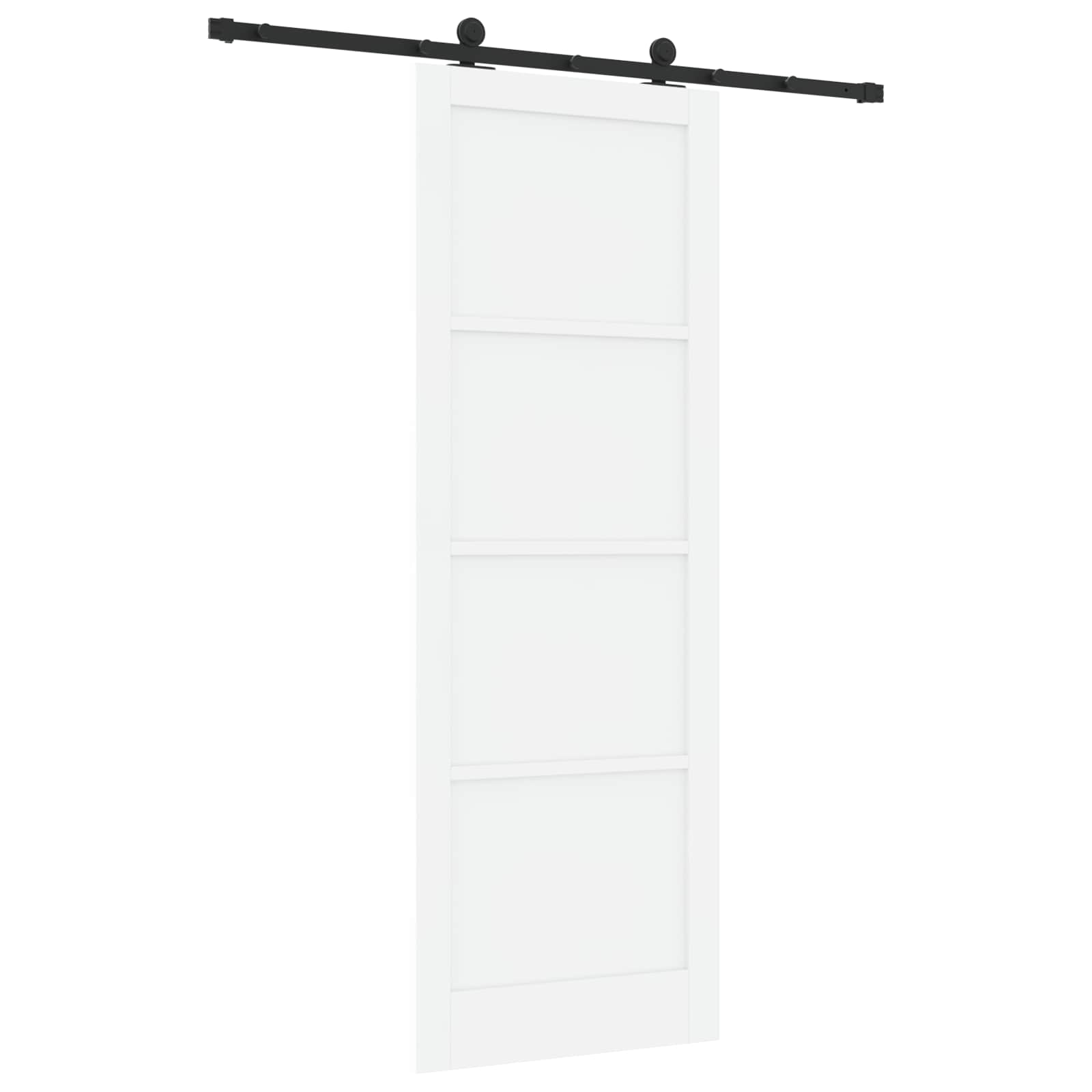 Schiebetür Natürlich und Schwarz 61 x 198,5 cm