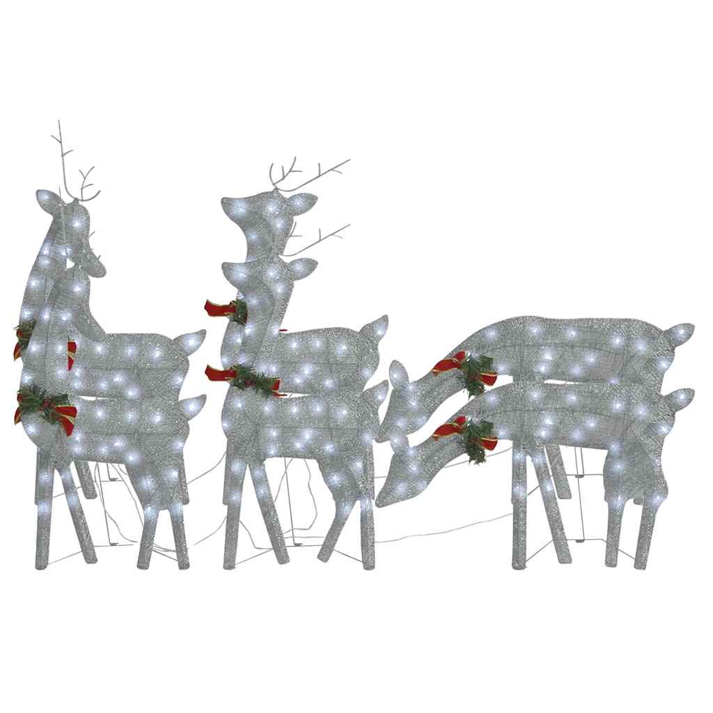 Weihnachtsdeko LED Rentiere 270x7x90 cm Golden Warmweiß