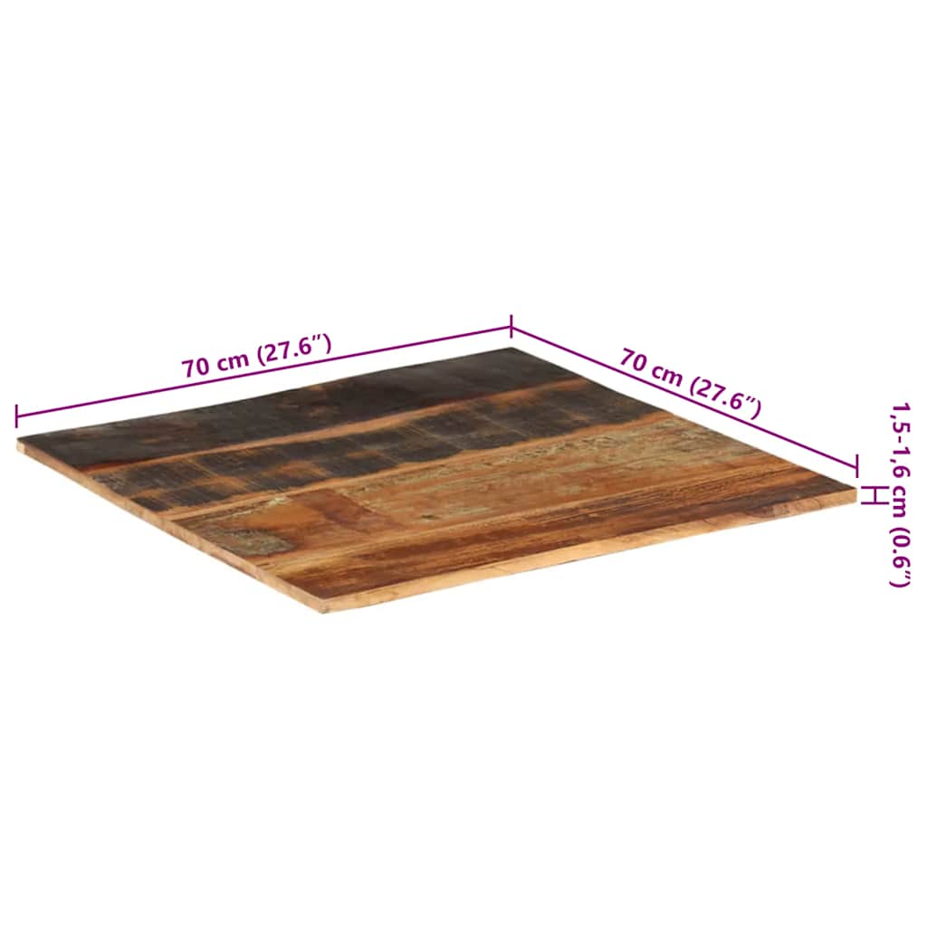 Tischplatte Massivholz Akazie 15-16 mm 60x80 cm
