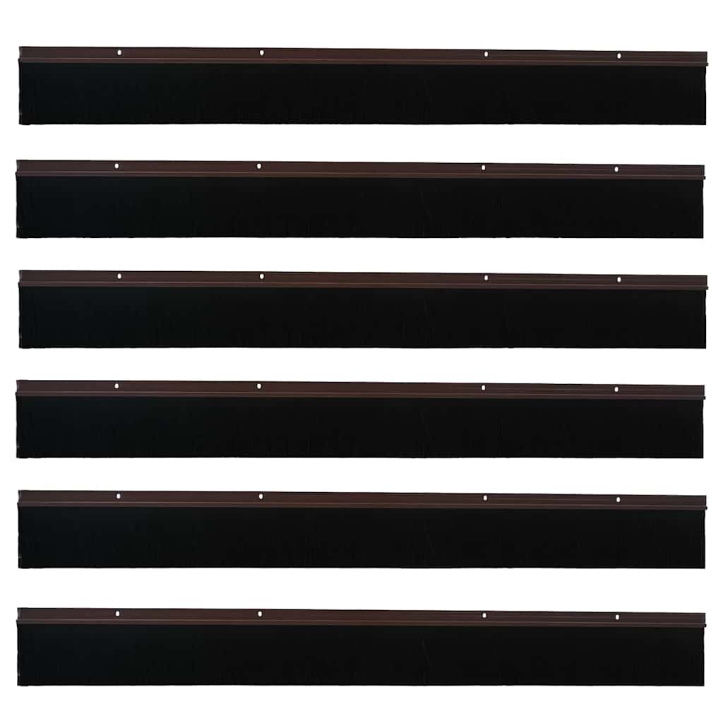 Aufsteck Türbürstendichtungen 2 pcs Braun 100 cm