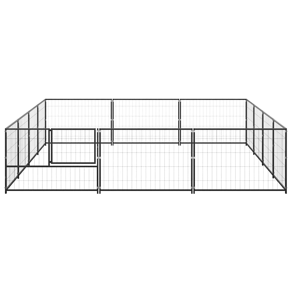 Hundezwinger Schwarz 4 m² Stahl