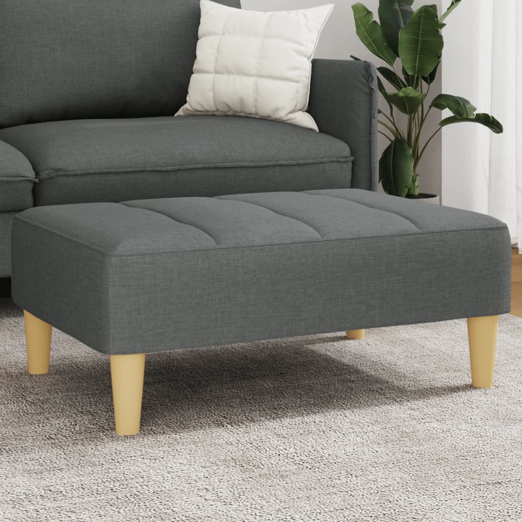 Fußhocker Hellgrau 77x55x31 cm Stoff