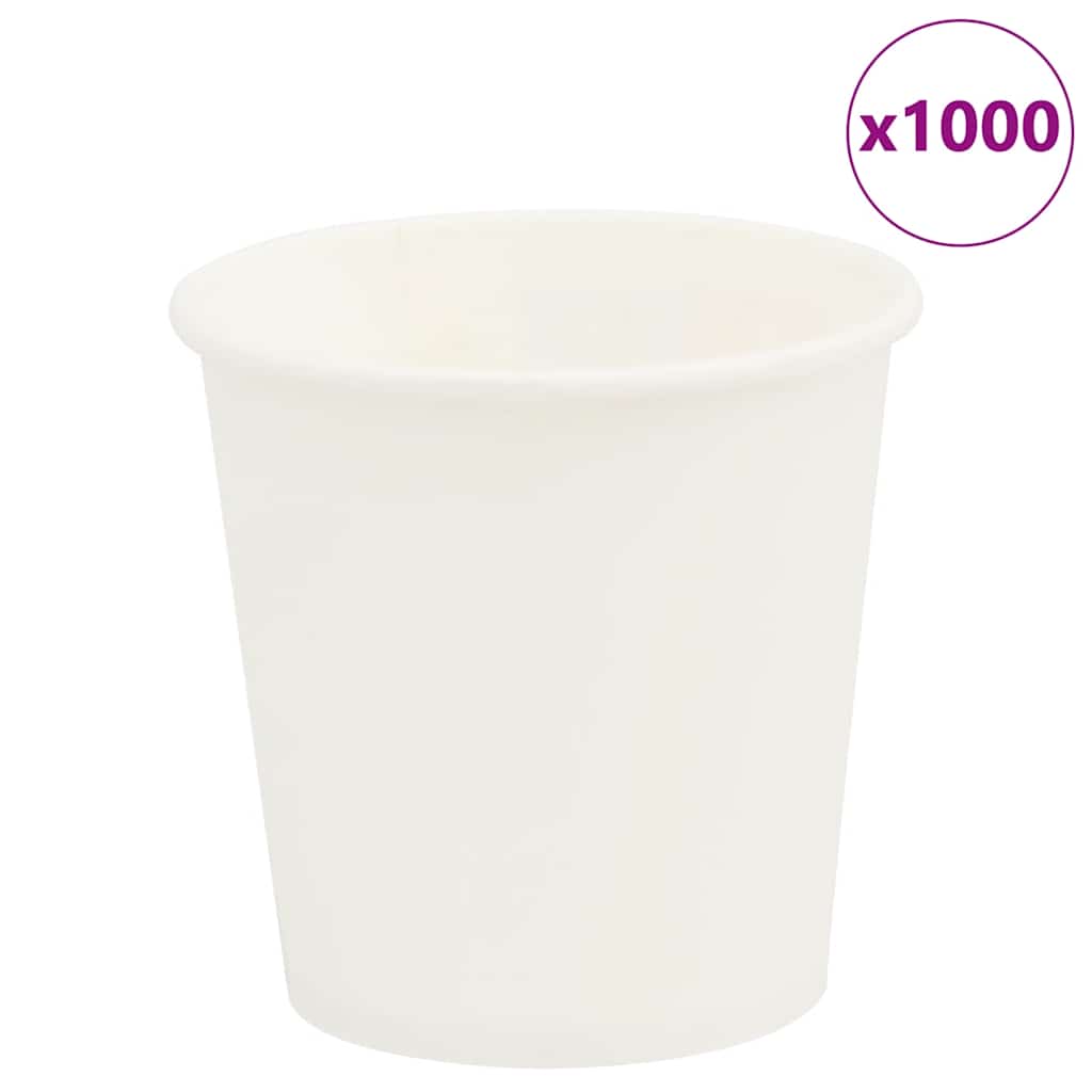Pappbecher 1000 Stk. 12oz 300ml Weiß