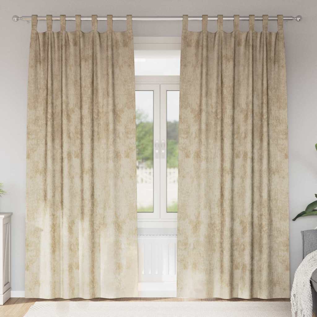 Samtvorhänge mit Vorhängen 2 pcs Weinrot 140 x 140 cm Samt