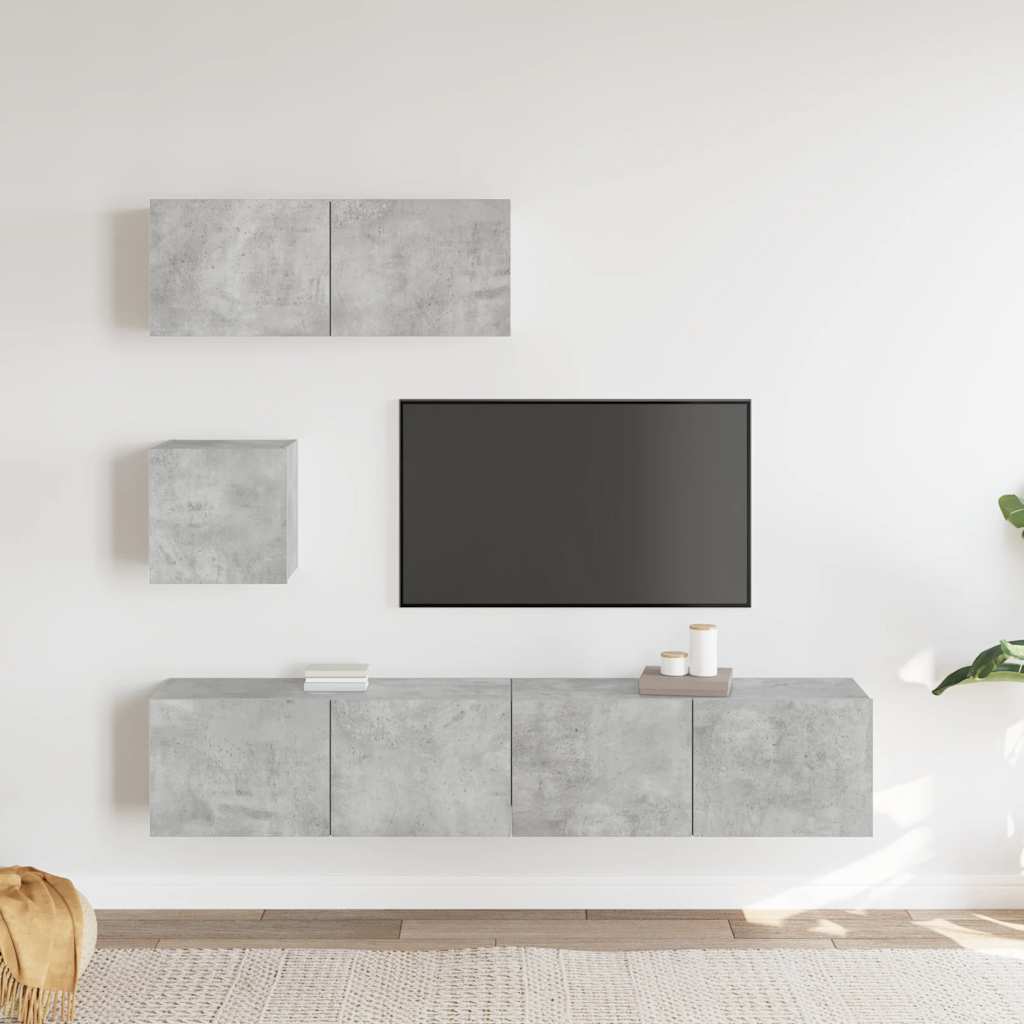 4-tlg. TV-Schrank-Set Sonoma-Eiche Holzwerkstoff