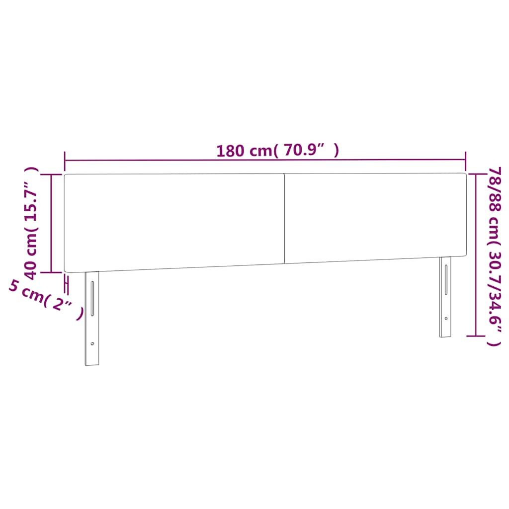 Kopfteil Hellgrau 80x5x118/128 cm Samt