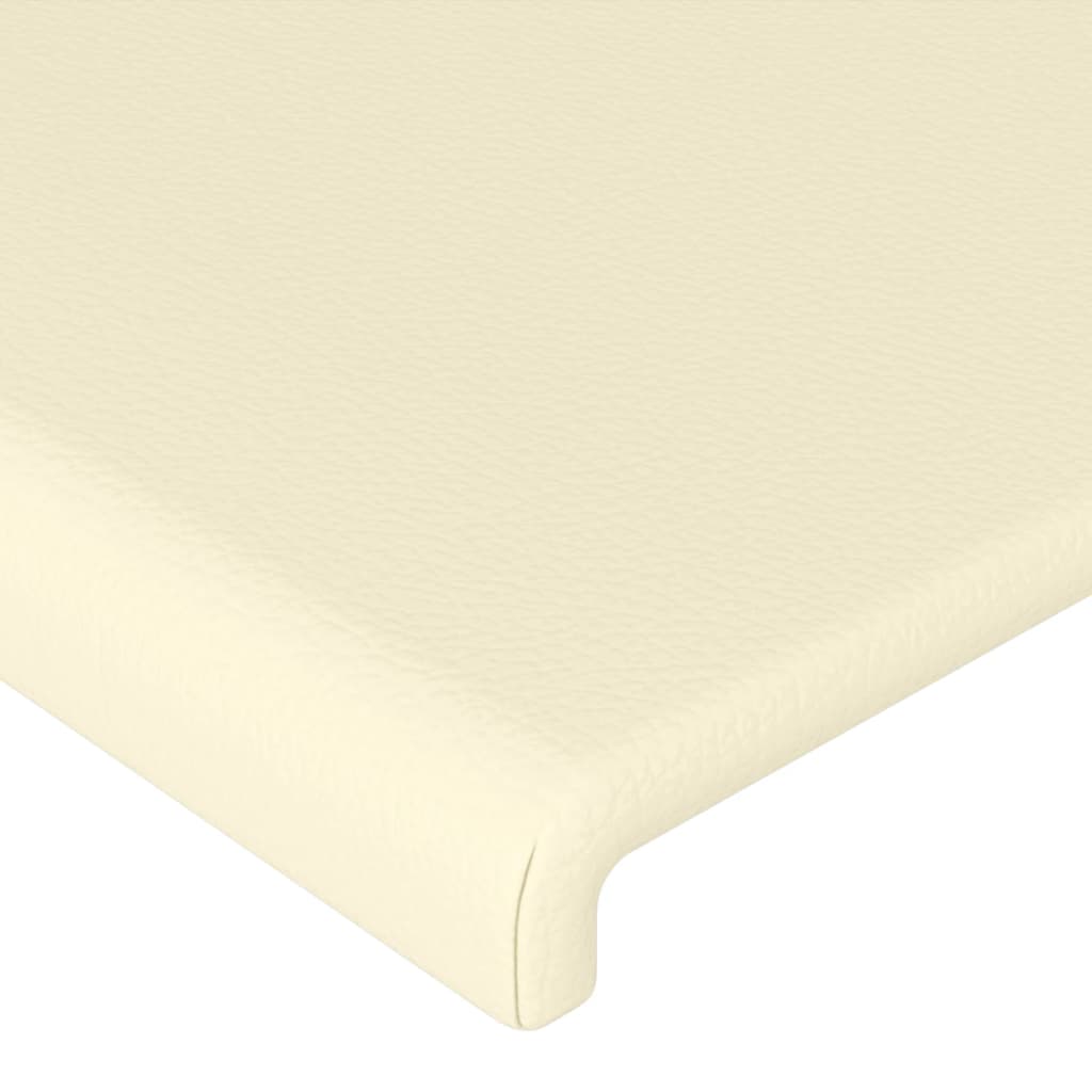 Kopfteil mit Ohren Creme 83x23x78/88 cm Kunstleder