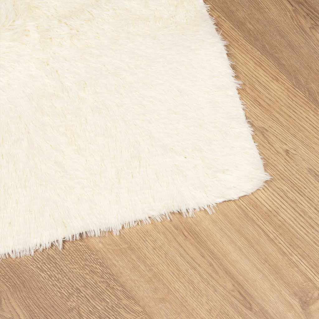 Teppich Shaggy Hochflor NAVARRA Beige 60x100 cm Polyester