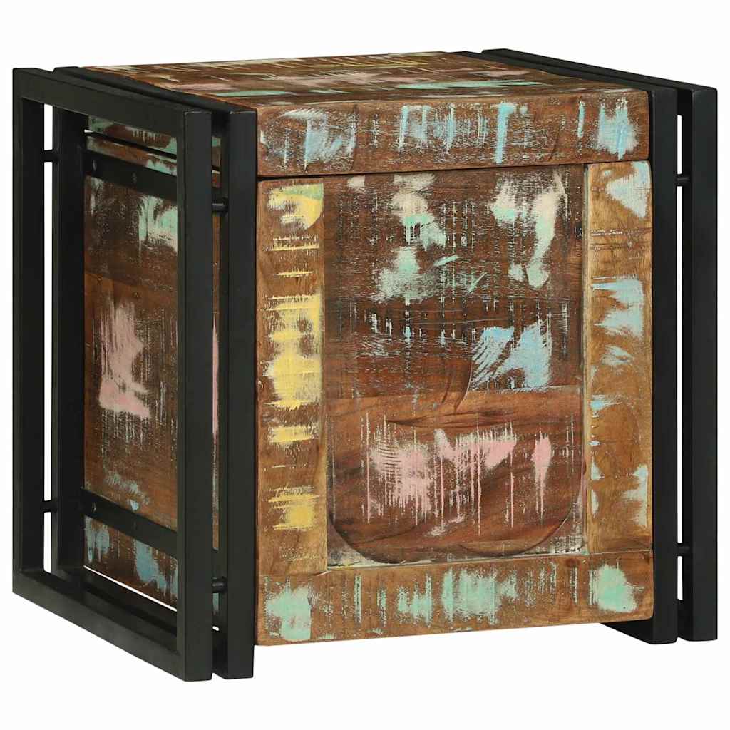Aufbewahrungsbox 50 x 50 x 50 cm Massives upgecyceltes Holz