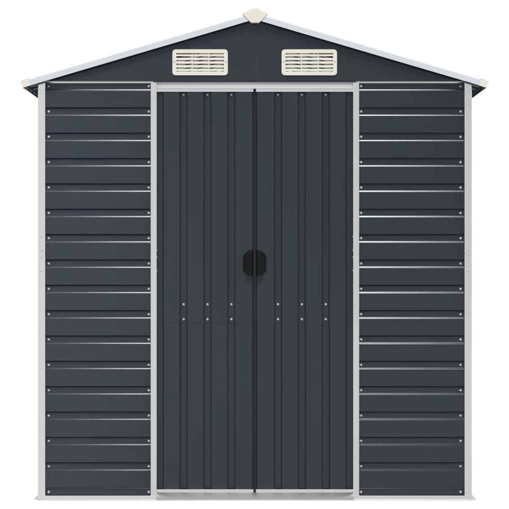 Gerätehaus Grün 191x130x198 cm Verzinkter Stahl