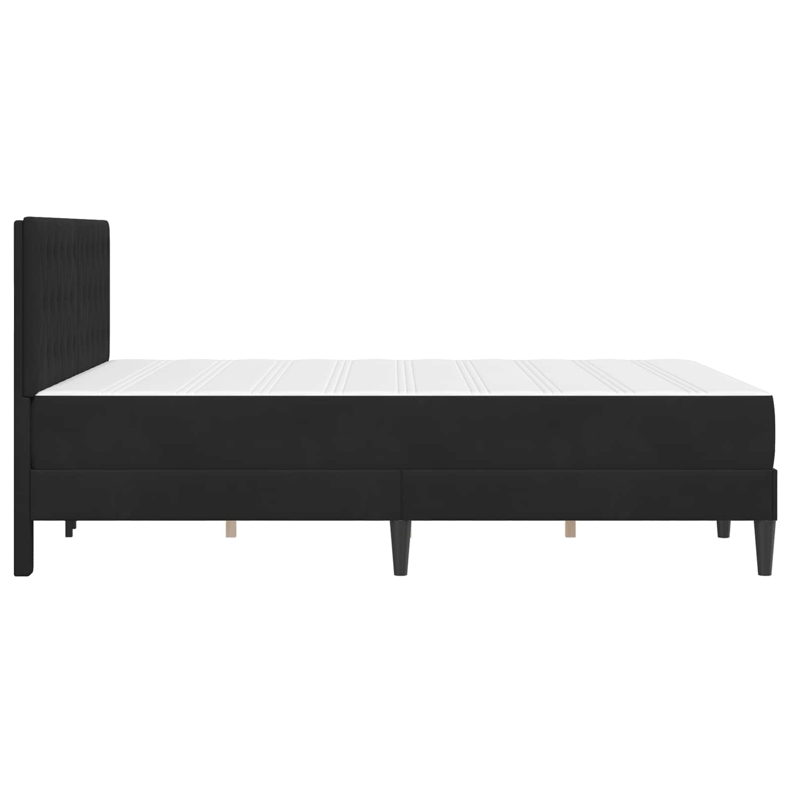 Bettgestell mit Matratze mit Kopfteil Hellgrau 80 x 200 cm Samt