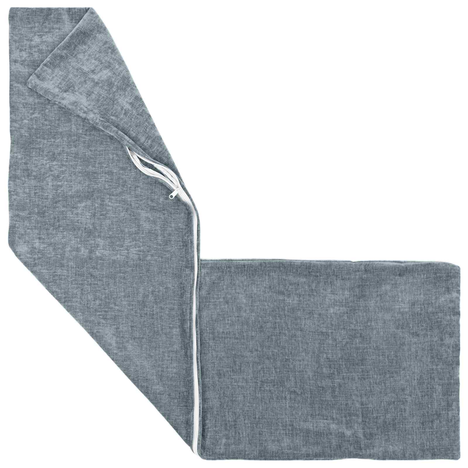 Kissenbezug 6 Stk. HEERLEN Dunkelgrau 30 x 30 cm Chenille-Stoff