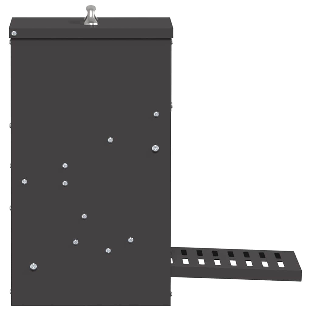 Hühnertretfeeder Schwarz 25 x 42 x 40 cm Kaltgewalzter Stahl
