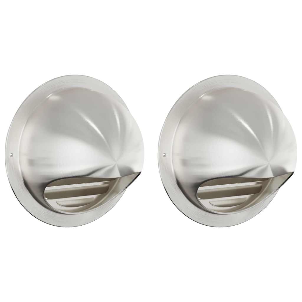 Lüftungsgitter 2 pcs Silber 80 mm Edelstahl