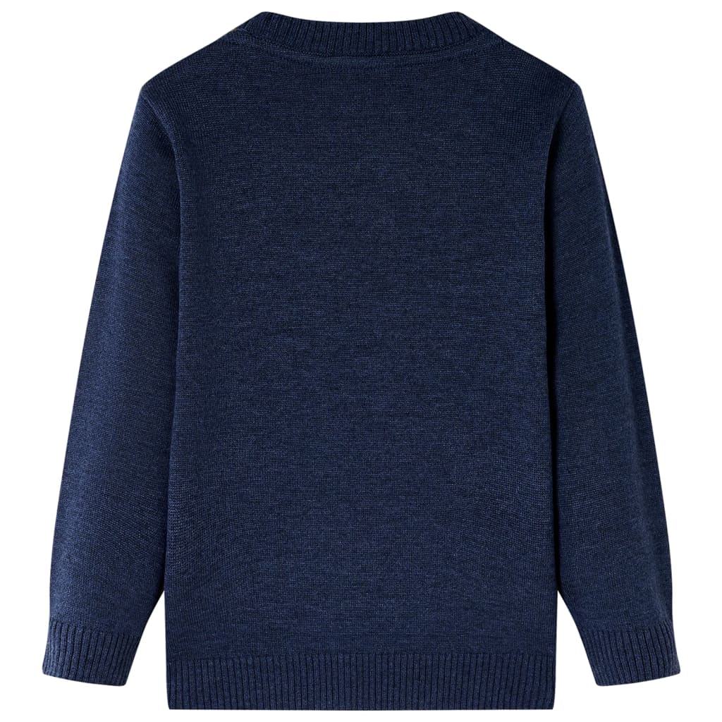 Kinderpullover Gestrickt Marineblau 104