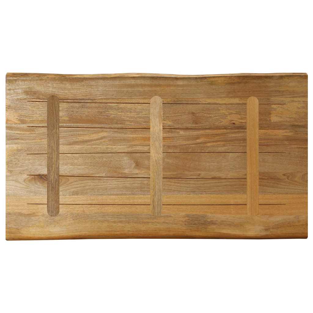 Tischplatte 40x40x2,5 cm Rechteckig Massivholz Akazie Baumkante