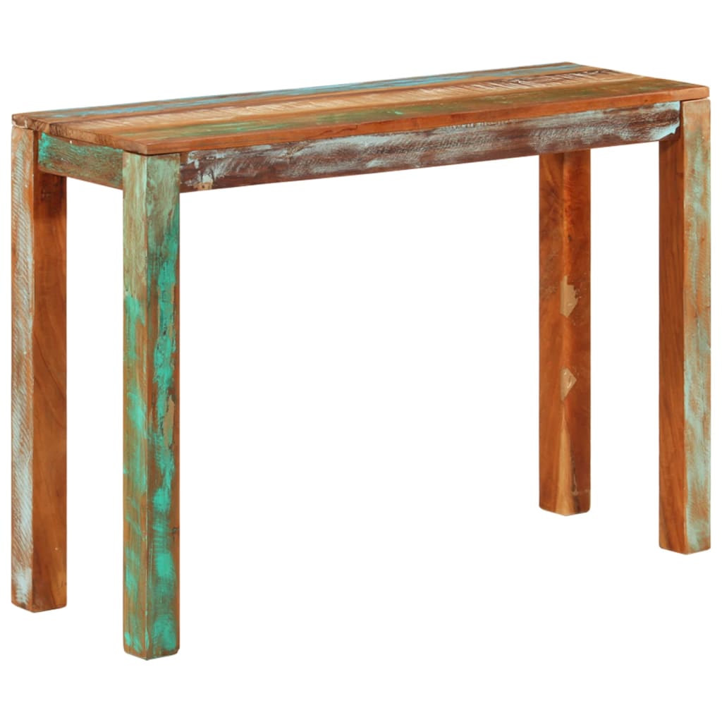 Konsolentisch 110x35x76 cm Raues Mangoholz