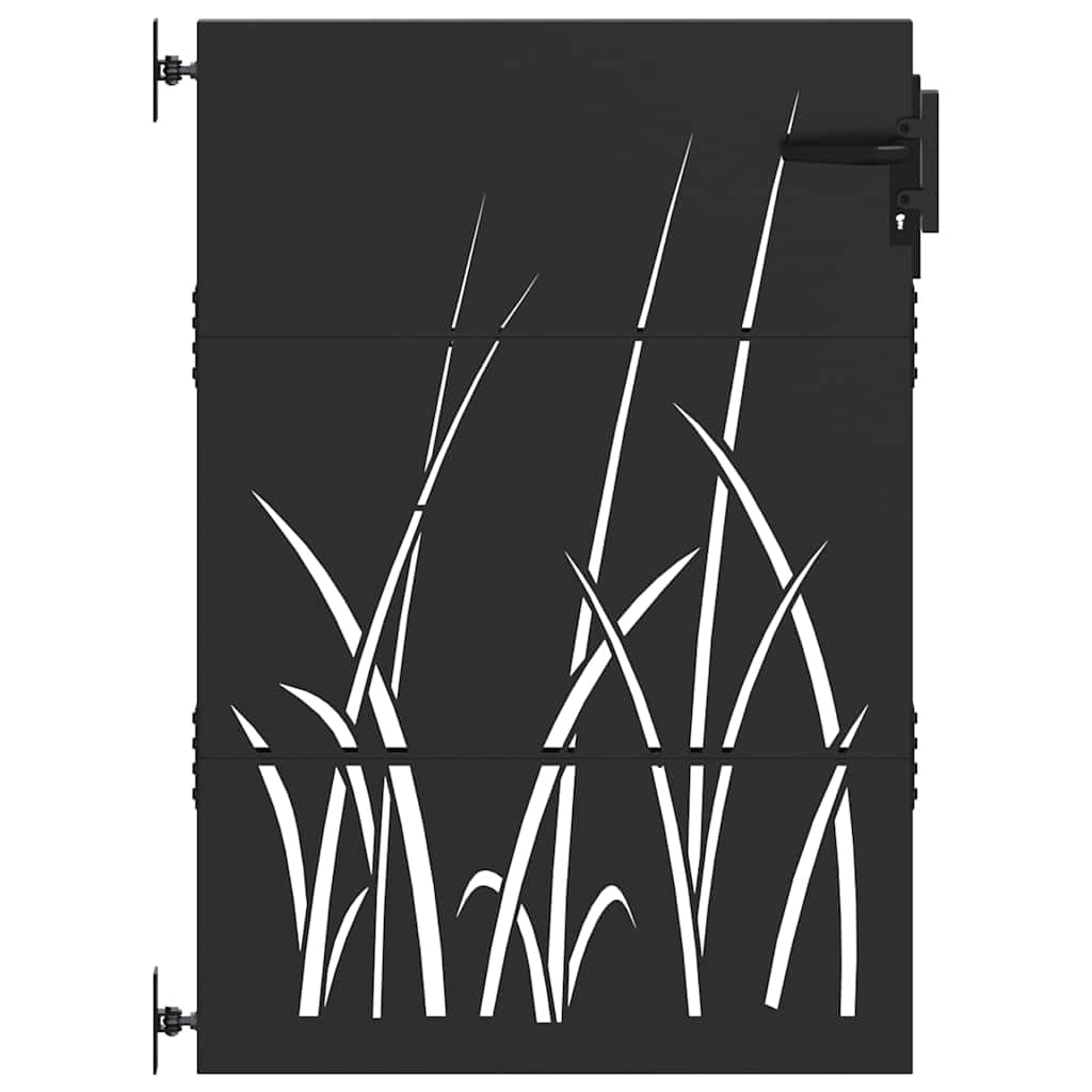 Gartentor 85x75 cm Cortenstahl Gras-Design